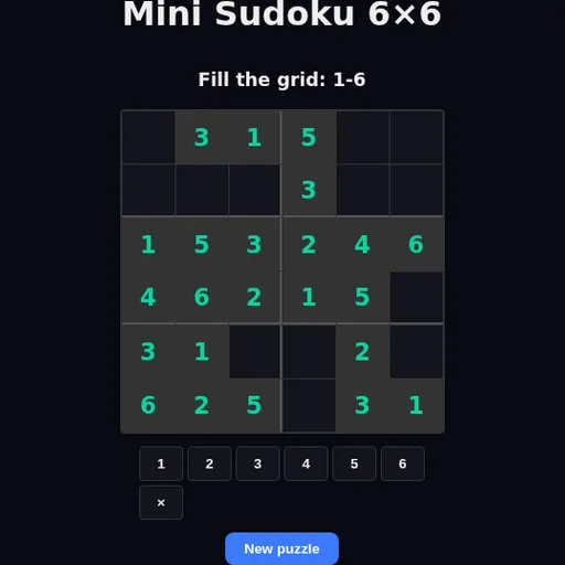 Mini Sudoku